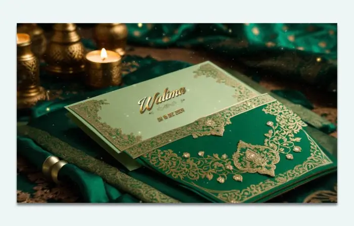 Exquisite 3D Muslim Wedding Invitation Card Slideshow